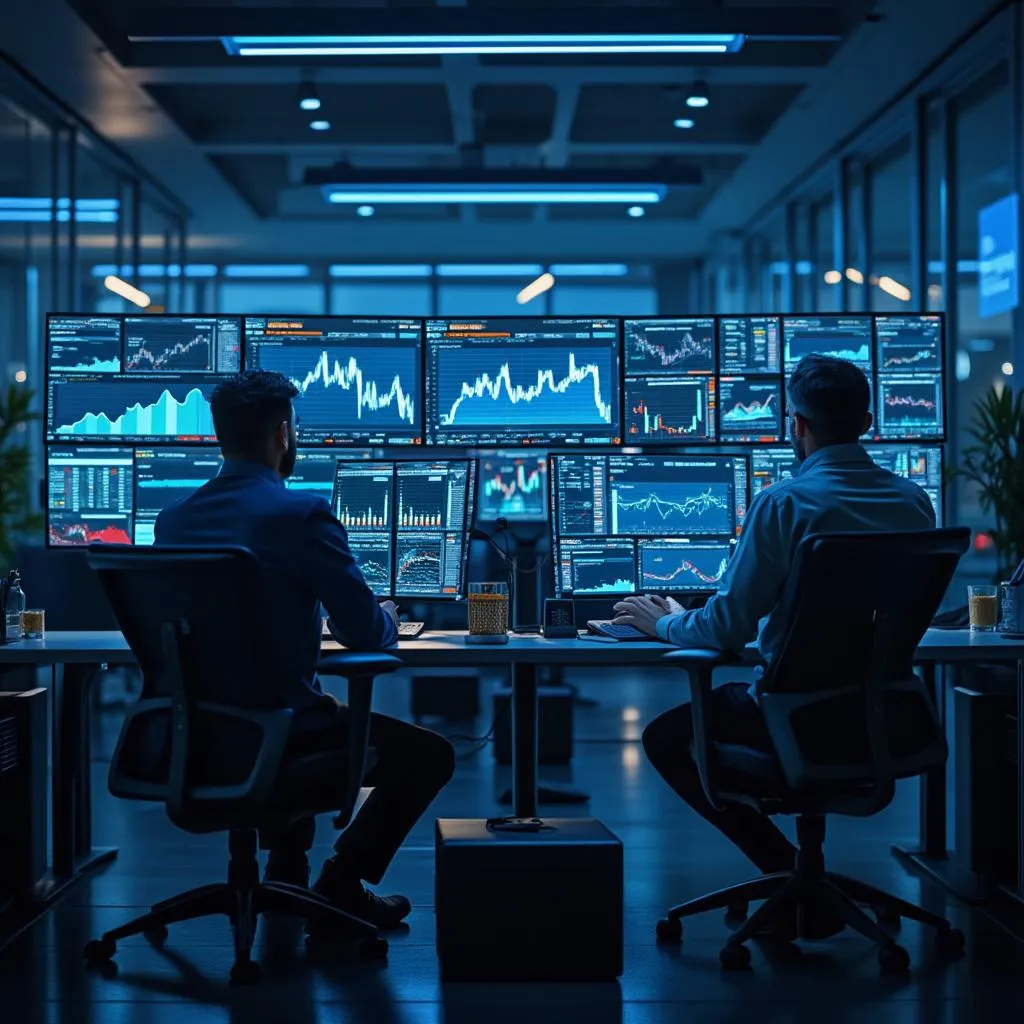 Equipo de investigación analizando datos
